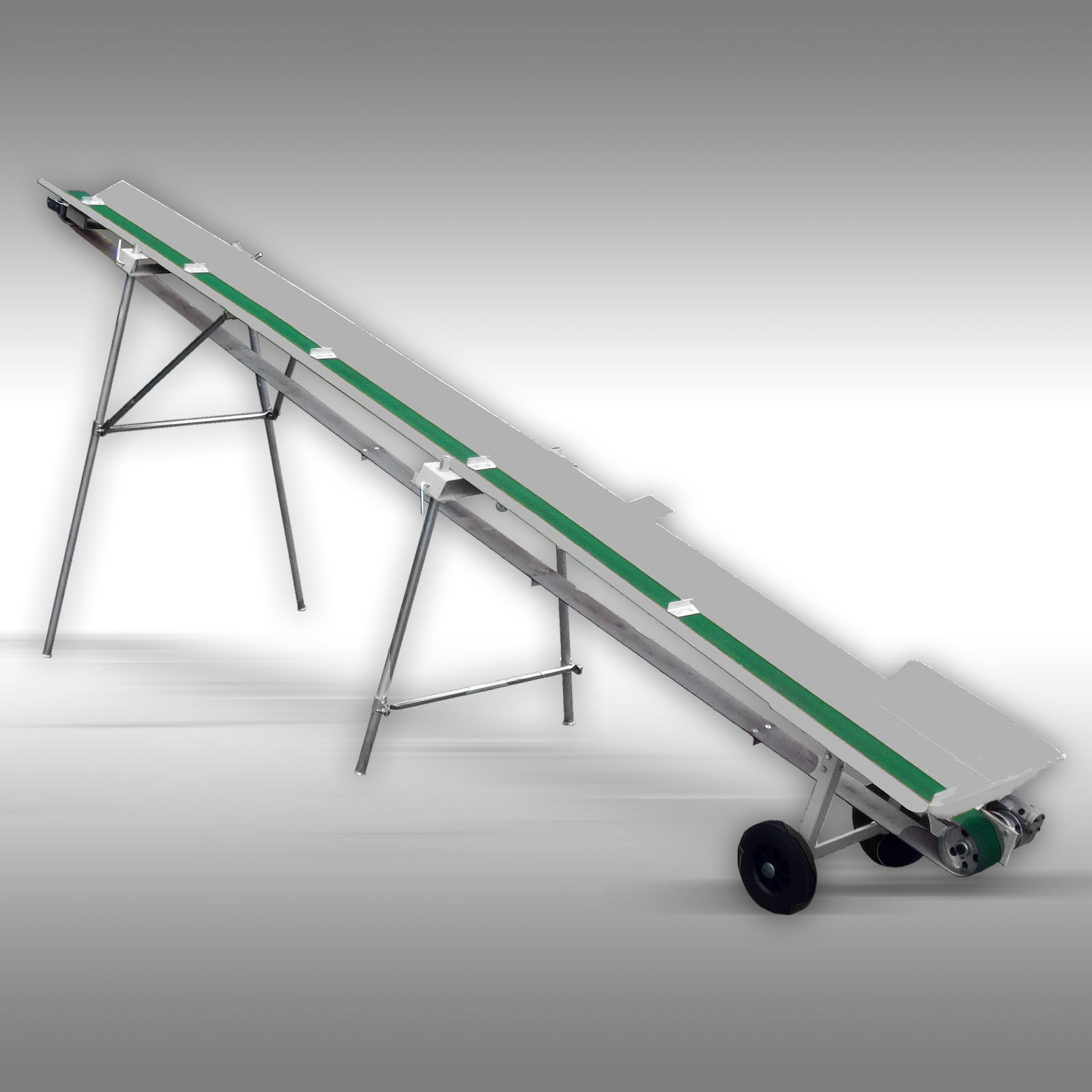 Transportna traka Jansen FB-500, transportna traka za drva 5m, trakasti transporter